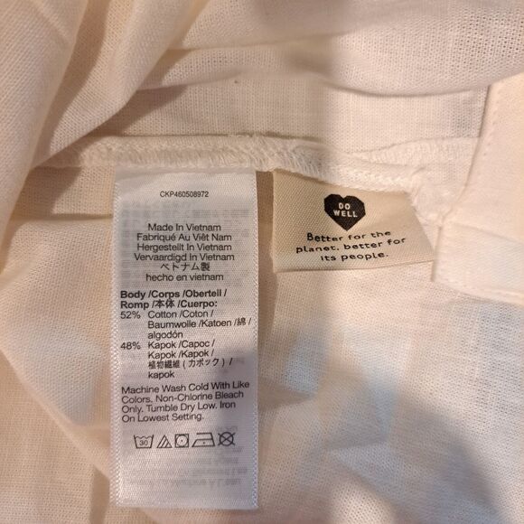 Madewell Plus (Re)sponsible V-Neck Button-Back Sleeveless Top NE913 Sz 4X NWT - Picture 9 of 10